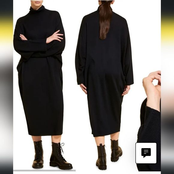 Marina Rinaldi Black Midi Dress - Picture 2 of 16